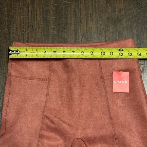 Spanx Faux Suede Rich Rose Leggings Size Medium Women - Picture 9 of 11